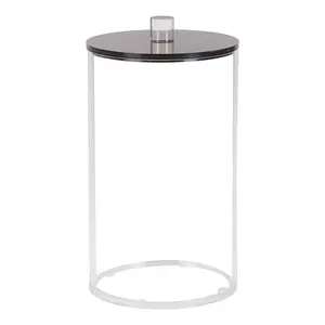 Lucite Cookie Jars with Wood Look Lids