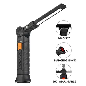 Rechargeable LED Work Light – Magnetic Base & Hanging Hook Tool Gift