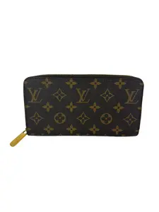 Pre-owned Louis Vuitton canvas Small Leather Goods Zippy Monogram Leather Wallet Clutch
