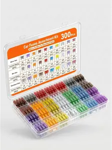 300Pcs Car Fuse Assortment Kit, Mini Standard Micro Blade Fuses with Fuse Puller, 2‑40A Auto Fuses for Vehicle Car RV Camper Truck Boat SUV