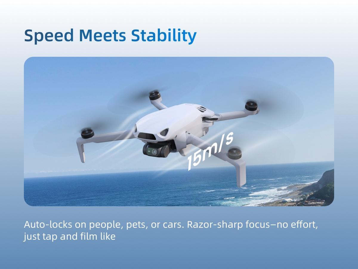 Skyrover S1 Mini Drone with Camera 4K/60fps Video, 3-Axis Gimbal Stabilization, 39,000ft Video Transmission, 120-Min Flight Time, Under 249g, Auto Tracking, Return to Home, S1-2