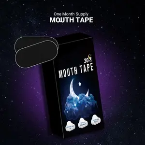 Mouth Tape for sleeping, one month supply, mouth tape, black, gentle, adhesion & 30 Strips, sports accessories