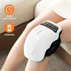 Portable Rechargeable Knee Massager with Heat Knee Massager With Heat 9 Heating Modes 9 Vibration Levels Cordless Adjustable Straps Knee Muscle Joint Pain Relief Soothing Therapy Gift For Parents Family Cordless Kneemassager