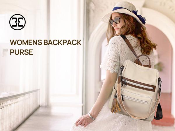 【Telena】Womens Backpack Purse Vegan Leather Large Travel Work Backpack College Shoulder Bag with Tassel Gift #TikTokShopBlackFriday