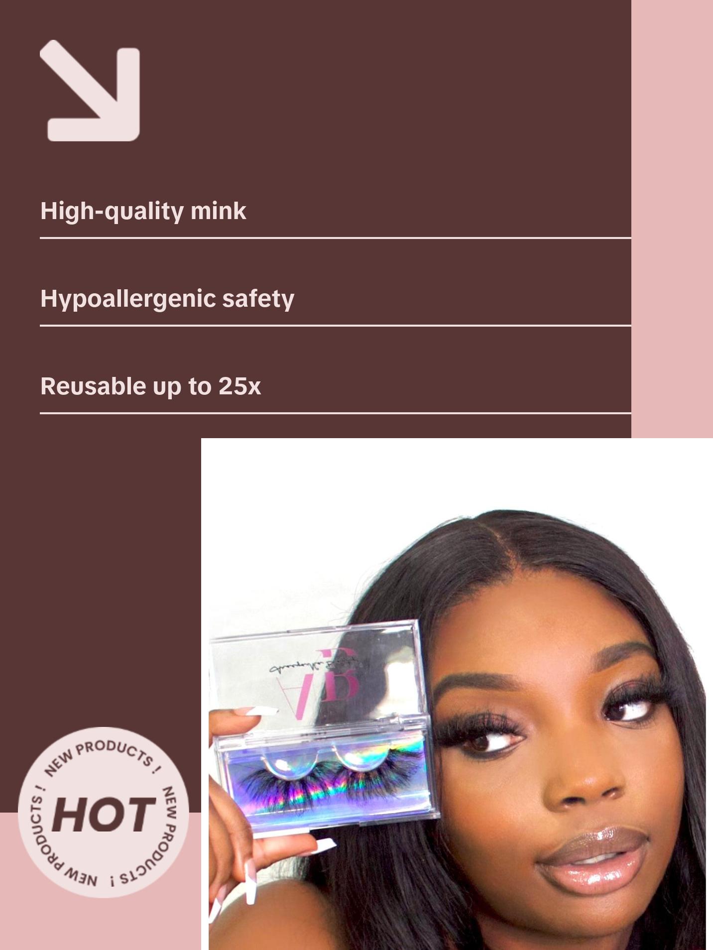 Fluff Puff - Fluffy Mink Eyelash - Soft and Plush Design - Ideal for Everyday Use Makeup Flawless