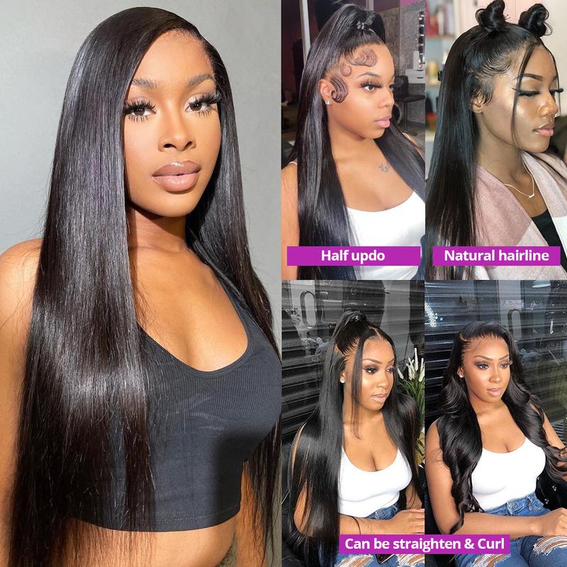 Bling Hair Bone Straight 13x4 13x6 Transparent Lace Frontal Wig For Women Glueless Invisi-Drawstring Black Human Hair Wigs 360 Full HD Lace Wig Human Hair #TikTokShopHolidayHaul