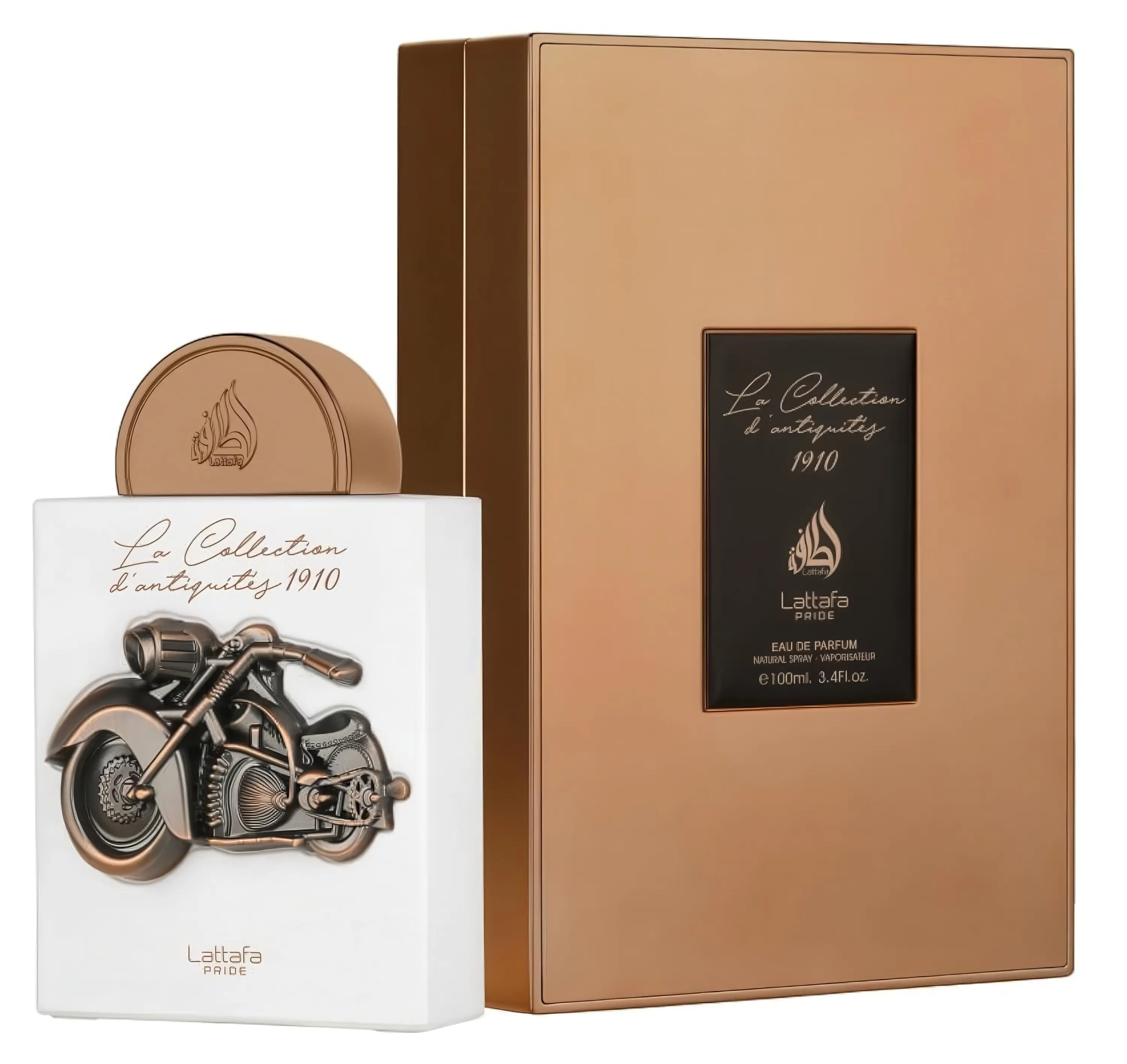 Lattafa Pride La Collection D’Antiquites 1910 Bike - Eau De Parfum – Warm Spicy Woody Vanilla Luxury Unisex Fragrance | Rich Amber, Soft Sweet Nuances & Deep Musk Blend | Full Size Bottle 100ml (3.4 oz) | Elegance Scent