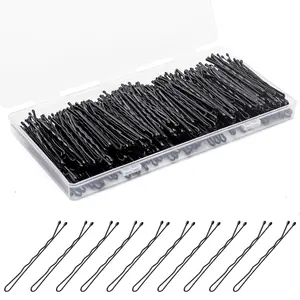 Bobby Pins 300 Pcs, Bobby Pins Black 2Inches, Reusable Invisible Wave Non Slip Hair Pins, for Girls, and Women, Bulk With Storage Box