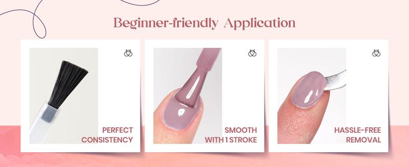 Beetles Pink Nude Gel Nail Polish Set with Base&Top Coat - Sheer Glitter, Soak Off, DIY Manicure, Neutral Jelly Pink, Nails at home DIY Nail Cutics Cosmetic