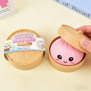 Surprise Dumpling Squashy, Kawaii Squishies - Mystery Bun Fidget Toy Soft TPR Material Stress Relief Sensory Toy | Perfect for Kids Gift Exchanges, Easter & Spring Basket Gift