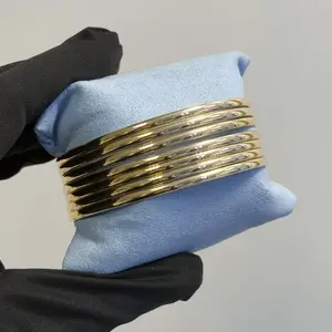 14K YELLOW GOLD SEMANARIO 7 DAY BANGLE 7 PCS BANGLES SET - HIGH POLISH CLASSIC