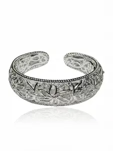 ”Ethnifly“ 925 Sterling Silve Boho Floral Filigree Open Cuff Bracelet