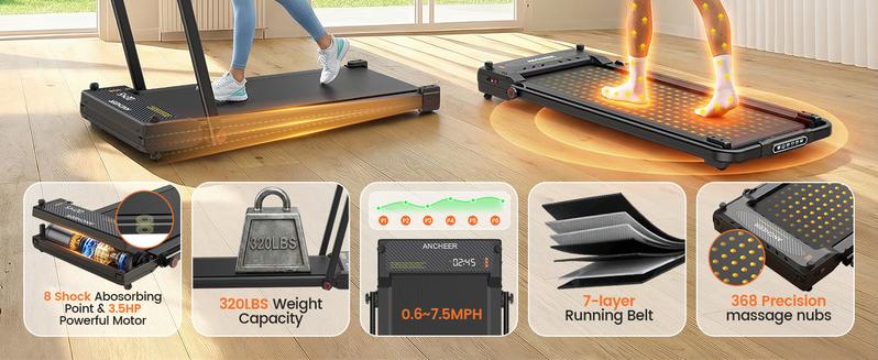 【New Year 】5-in-1 treadmill with Incline for Home/Office, 2S Folding under desk walking pad with LED display 300LBS ,Multifunctional Workout Station 【New Year 】5-in-1 treadmill with Incline for Home/Office, 2S Folding under desk walking pad with LED display 300LBS ,Multifunctional Workout Station