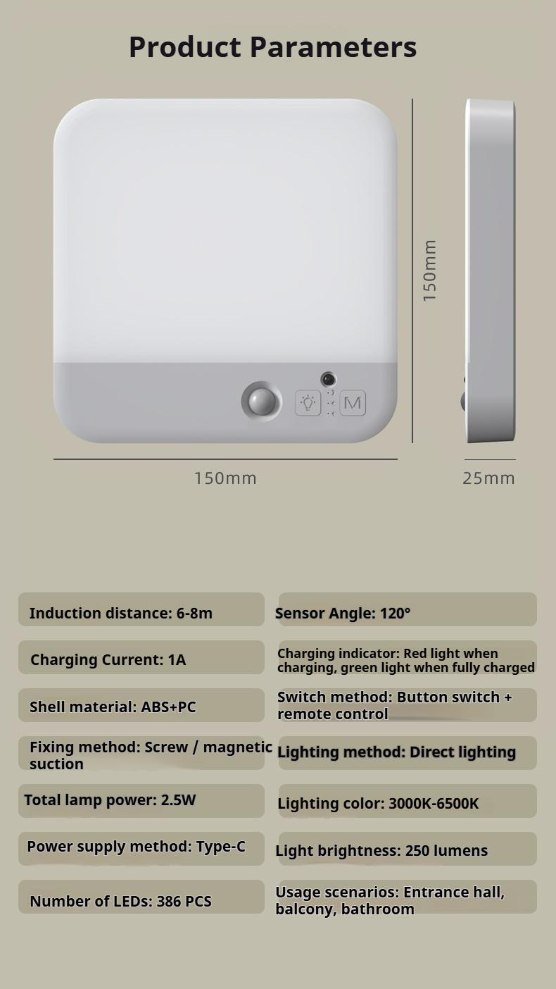 Rechargeable Motion Sensor Ceiling Light with Remote Wireless Battery Operated Waterproof for Bathroom Stairs Hallway Garage Shed Rechargeable Motion Sensor Ceiling Light with Remote Wireless Battery Opera