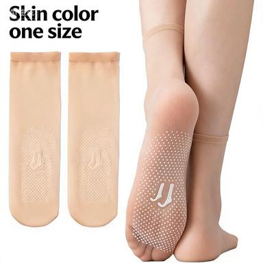 10-Pair Women's Everyday Transparent Ankle Socks, made of nylon, soft and comfortable, with reinforced toe and comfortable cuff.