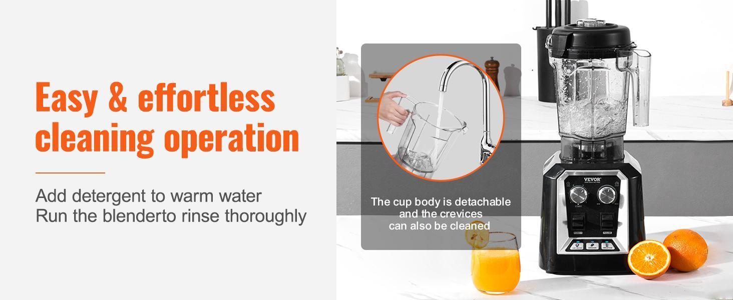 【Backtoschool】VEVOR Professional Blender,  Commercial Countertop Blenders, 68 oz Jar Blender Combo, Stainless Steel 3 Functions Blender, for Frozen Drinks, Shakes, Smoothies, Peree, and Crush Ice