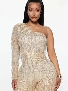 Famous Fringe Jumpsuit - Gold