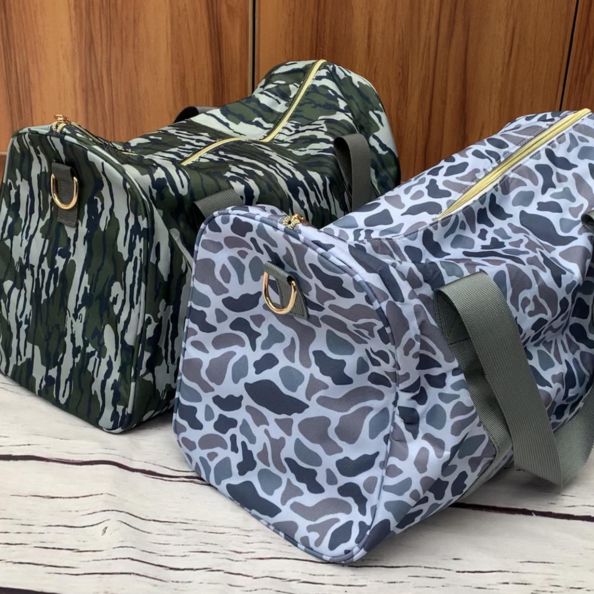Camouflage print sports duffel bag adult travel bags