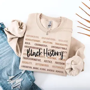 Gildan Black History Sweatshirt, Black History Month Crewneck, Afro American Pride Sweater, Inspirational Graphic Sweatshirt,Cultural Empowerment Gift