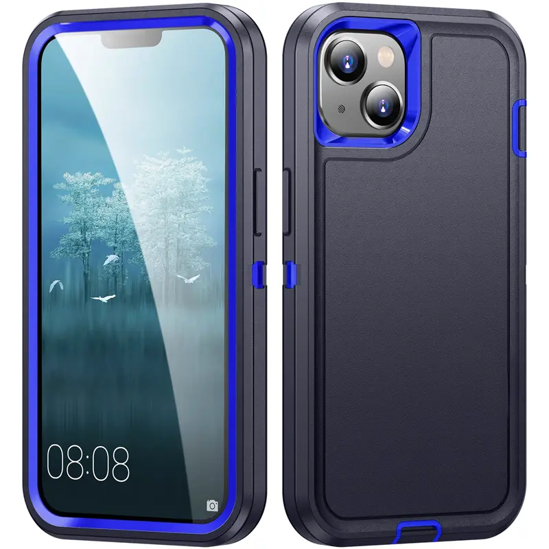 360° Full Protection Smartphone Casing For iPhone 17/17 Air/16/15/14 Plus/13/12 Pro Max, Handheld Cellphone Cover With Silicone Front Bumper, Frosted PC Back, Military Grade Shockproof Design For Devices,back to school,back to school haul