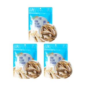 FRESHIPPO Original Flavor Yellow Croaker Crisps - 3 Pack (45g Each) - Crispy Bone-Free Seafood Snack