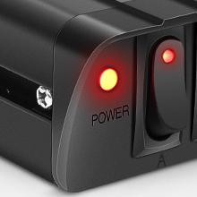 Nilight - 6 Gang Rocker Switch Box SPST Toggle Switch Panel 12V 24V 20A Switch Panel 60Amp Max for Automotive Cars Vehicles Boats RVs Campers SUVs Lighting Switchboard