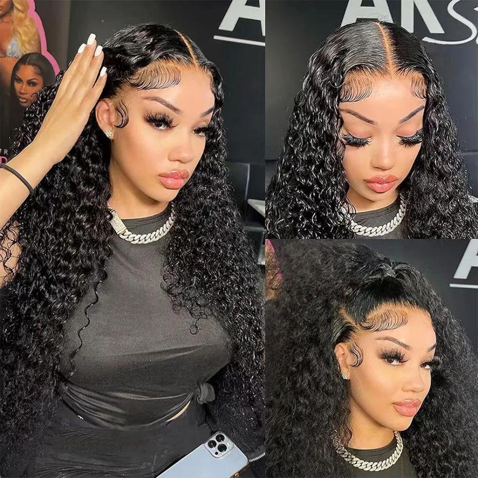Bling Hair 13x4 Kinky Curly Lace Frontal Wigs Human Hair 180% Density Deep Curly Wigs For women Hd Lace Frontal Wig 13x4 Lace Front Wig SpringStatements