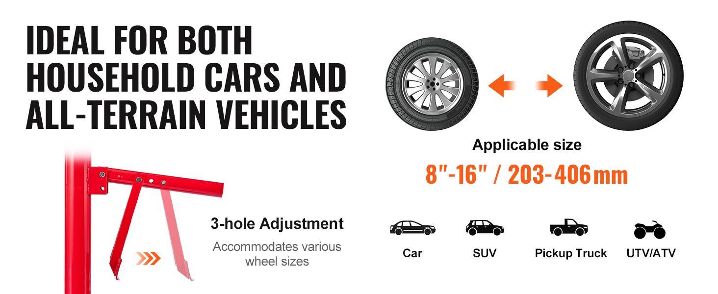 VEVOR Manual Tire Changer,  Portable Hand Bead Breaker Mounting Tool for 203-406 mm Tires, Compatible with Car Truck Trailers, Small Auto Shops Durable Construction Light Motor Vehicles Suvs Pickups