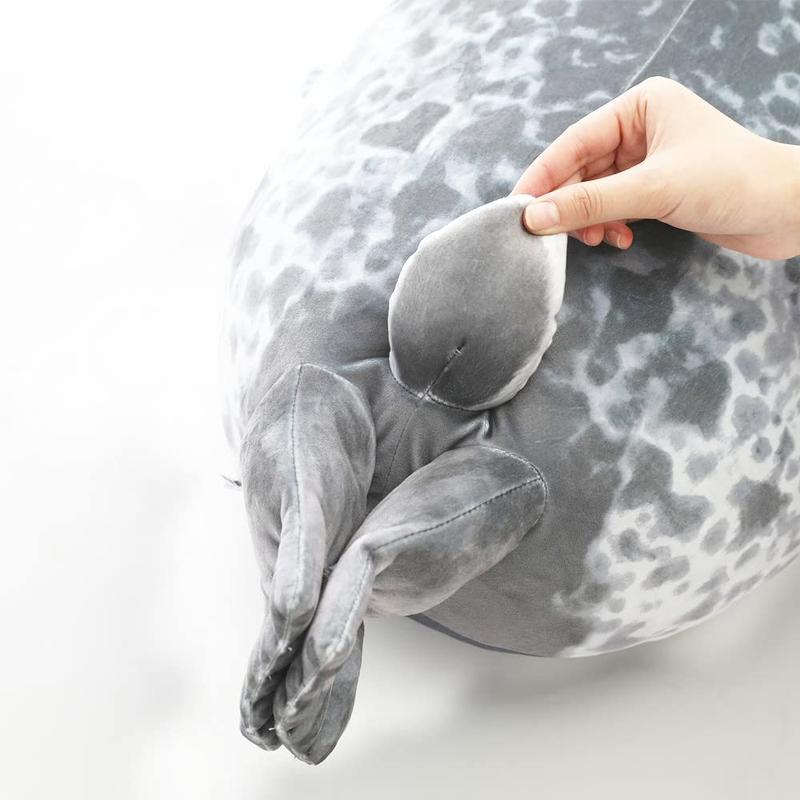 Chubby Blob Seal Pillow 11.8" Stuffed Cotton Plush Animal Cute Ocean Companion Valentine's Day Easter Gift for Kids Adults
