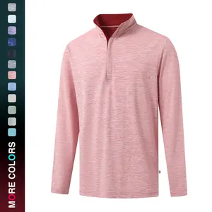 MAELREG Men’s Quarter Zip Pullover, Dry Fit Brushed Performance Long Sleeve Mock Neck Golf Top, Athletic Menswear Hoodie Sweatshirt