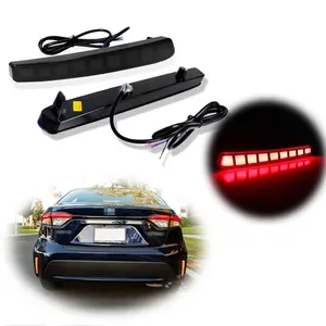 Smoked Lens Red LED Rear Bumper Tail Brake Signal Lamps Lights Kit For Toyota Corolla 2020 2021 2022 2023