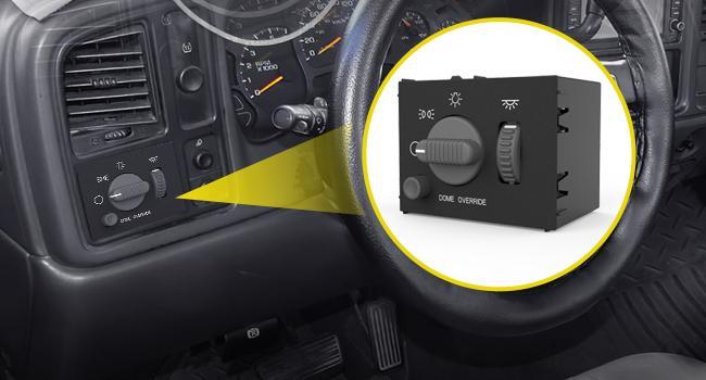 Nilight Headlight Dimmer Switch Compatible with 1999 2000 2001 2002 Chevy Silverado 1500 2500 3500 Suburban 1500 2500 Tahoe 1999-2002 GMC Sierra 1500 2500 with Yellowish LED Light Car Lighting Accessories Auto Truck