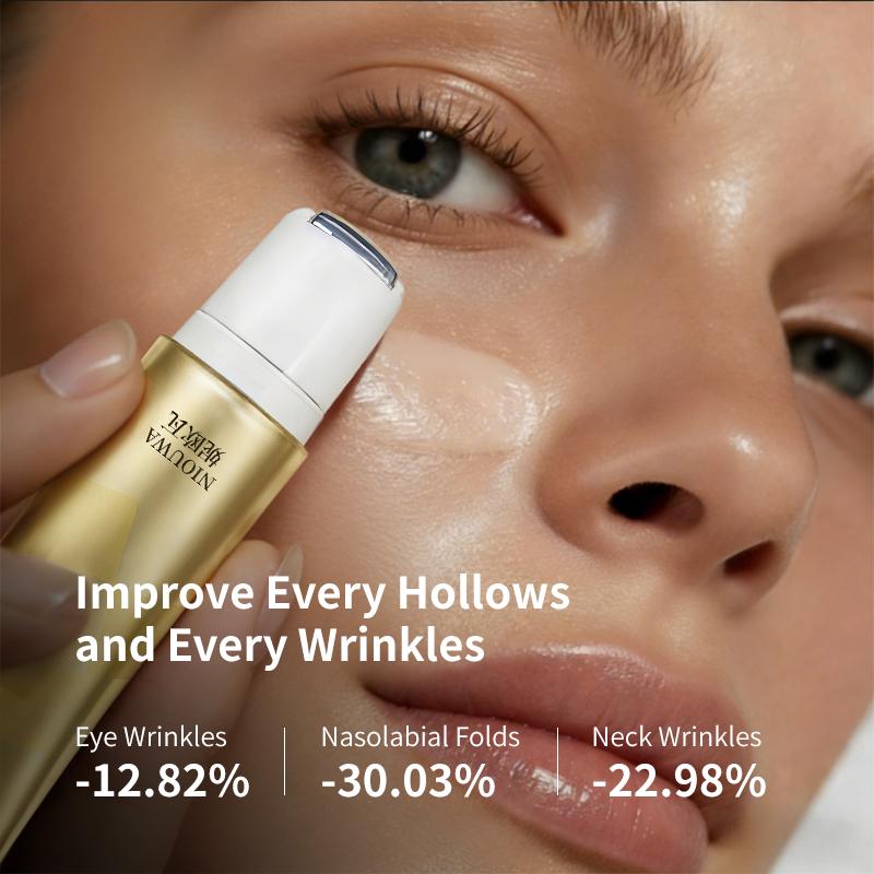 Skin lifting peptide, face lift at home massage anti-aging, dark spot & wrinkle minimizing moisturizing serum skincare, carreine, puffiness fine lines