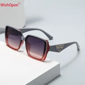 [WishOpen]2026 New Fashion Box Sunglasses Women's Small Fragrant Style Light Luxury Sunglasses UV resistant Large Frame Versatile Glasses