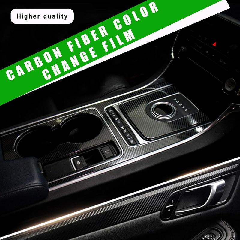 FONESO Car Body Sticker with Cutter and Hand Tool Kit, 60 x 8 inch Car 7D Matte Carbon Fibre Vinyl Film Wrap Protector Sticker, 5FT Self-Adhesive Air Bubble Free Easy to Install, Universal For All Cars SUVs Sedan Coupe Truck Pickup Bike Motorcycle