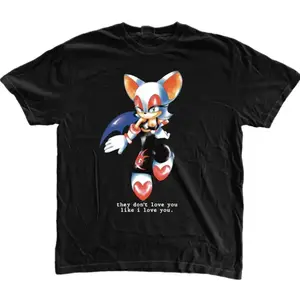 Rouge the Bat Wait T-Shirt, Sonic Adventure Shirt, Y2k Shirt, 2000s Shirt, Vintage T-Shirt, Unisex Vintage Graphic Tees Gothic Grunge Y2k Emo Scene Amity Affliction Style Clothes Men Women Streetwear, Cotton Crewneck T-Shirt Menswear Womenswear Top