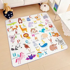 Baby Play Mat, 50x50 Playpen Mat with Super Soft Touch, Activity Mat with Upgraded Anti-Slip Bottom, Machine Washable Crawling Mat for Floor & Picnic