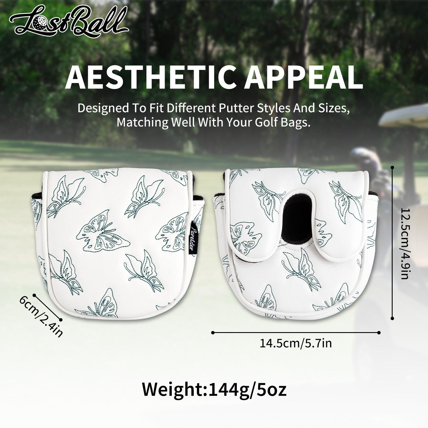 WUDAY Premium Magnetic Putter Cover| Universal Fit Mallet Headcover for Odyssey, LAB & Blade Putters  golf head covers golf headcovers funny driver headcover