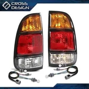 CROSSDESIGN Tail Light Lamp Assembly Set Fit For 00-06 Toyota Tundra Left and Right W/Bulb