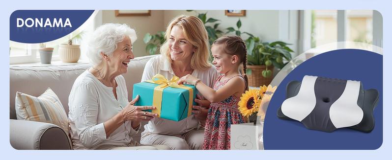 DONAMA Cervical Support Pillow, Ergonomic Memory Foam, Ideal for Side, Back & Stomach Sleepers, Provides Optimal Neck Support