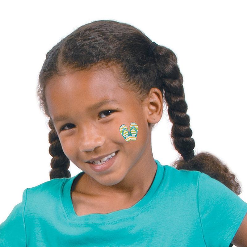 Vibrant Beach Fun Temporary Tattoos - 72 Pc. for Parties and Events