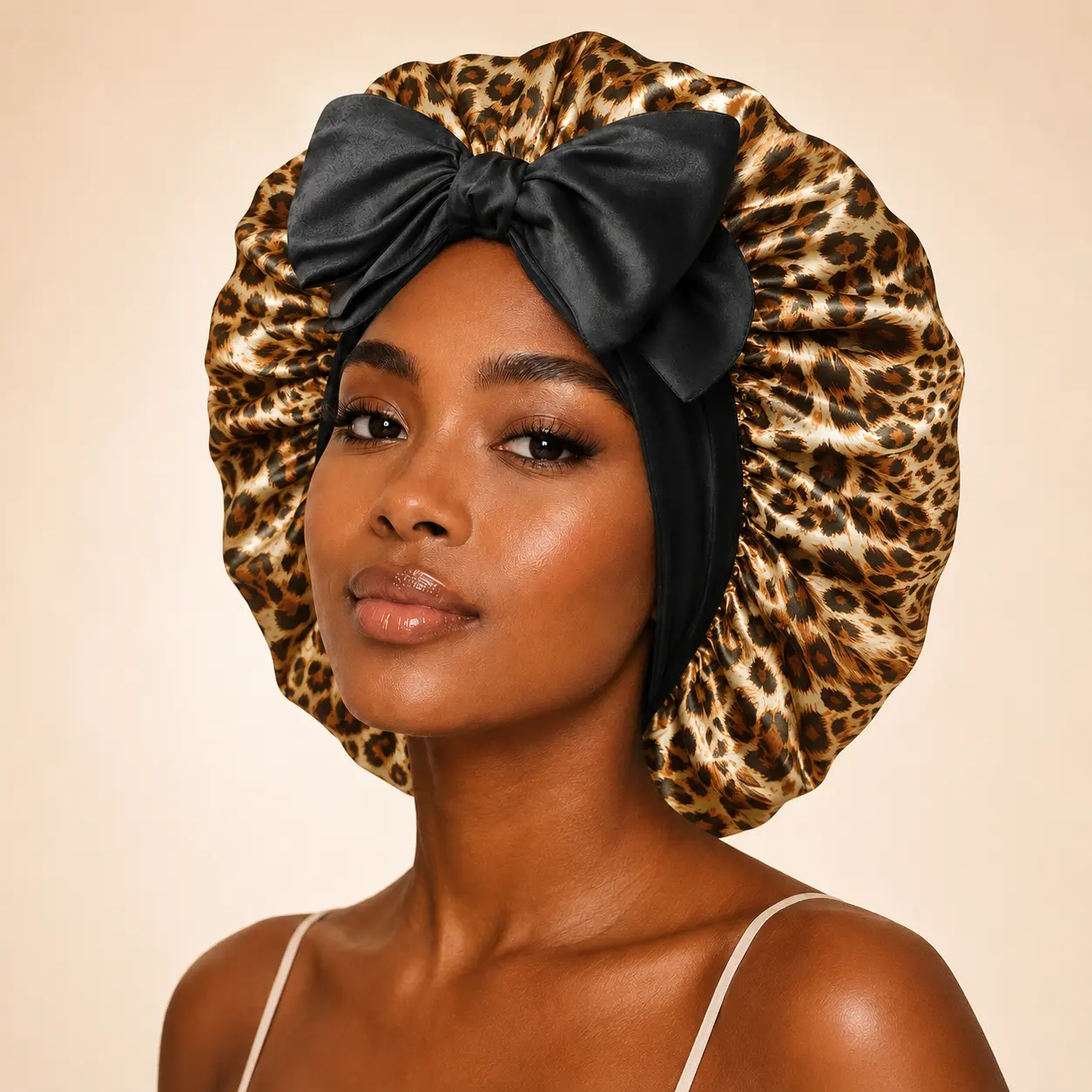 Double Layer Silk Hair Bonnet - Elastic Night Cap for Sleeping, Edge Control, Braid & Curly Hair, Bathroom Home Supplies Shower Cap, Bonnets For Sleeping, Locs/Locs Cover