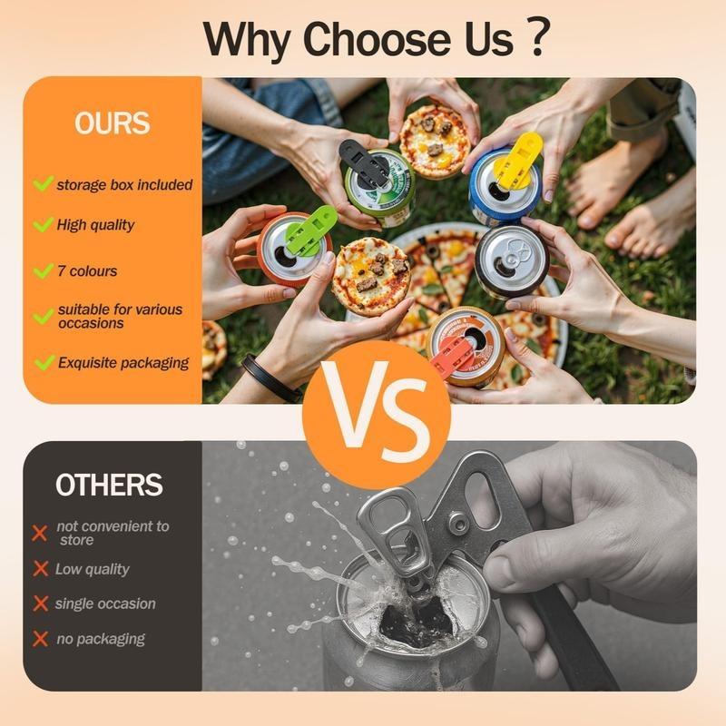 10-Piece Set Cans Openers, Cola & Beverage Can Openers, Easy-Use Portable Bottle Opener, Multi-Function Kitchen Gadgets, Soda Can Opener