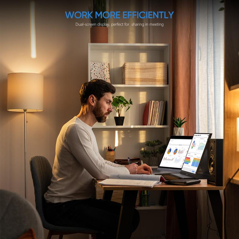 ARZOPA Portable Monitor 15.6'' 1080P 60Hz&144Hz FHD Laptop Monitor USB C HDMI Computer Display HDR Eye Care External Screen for PC Mac Phone Xbox Switch PS5