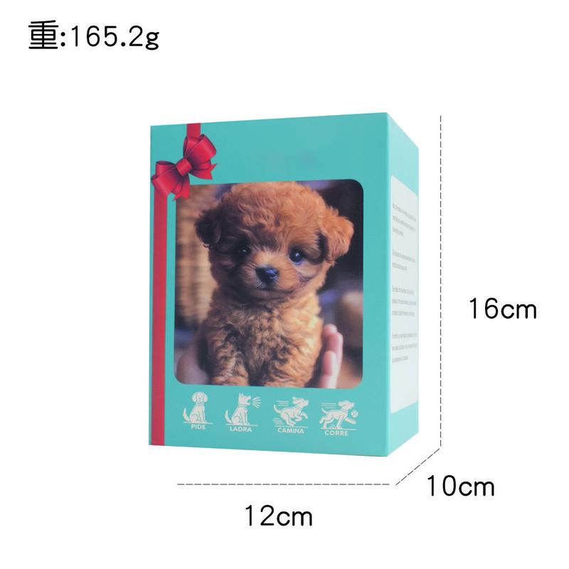 Latest 2026 Upgraded Version Yellow and White Robot Cat Plush Toy Simulates Meowing Movements Electric Kitten and Puppy Children's Toy Real Interactive Plush Cat with Simulated Actions and Meowing