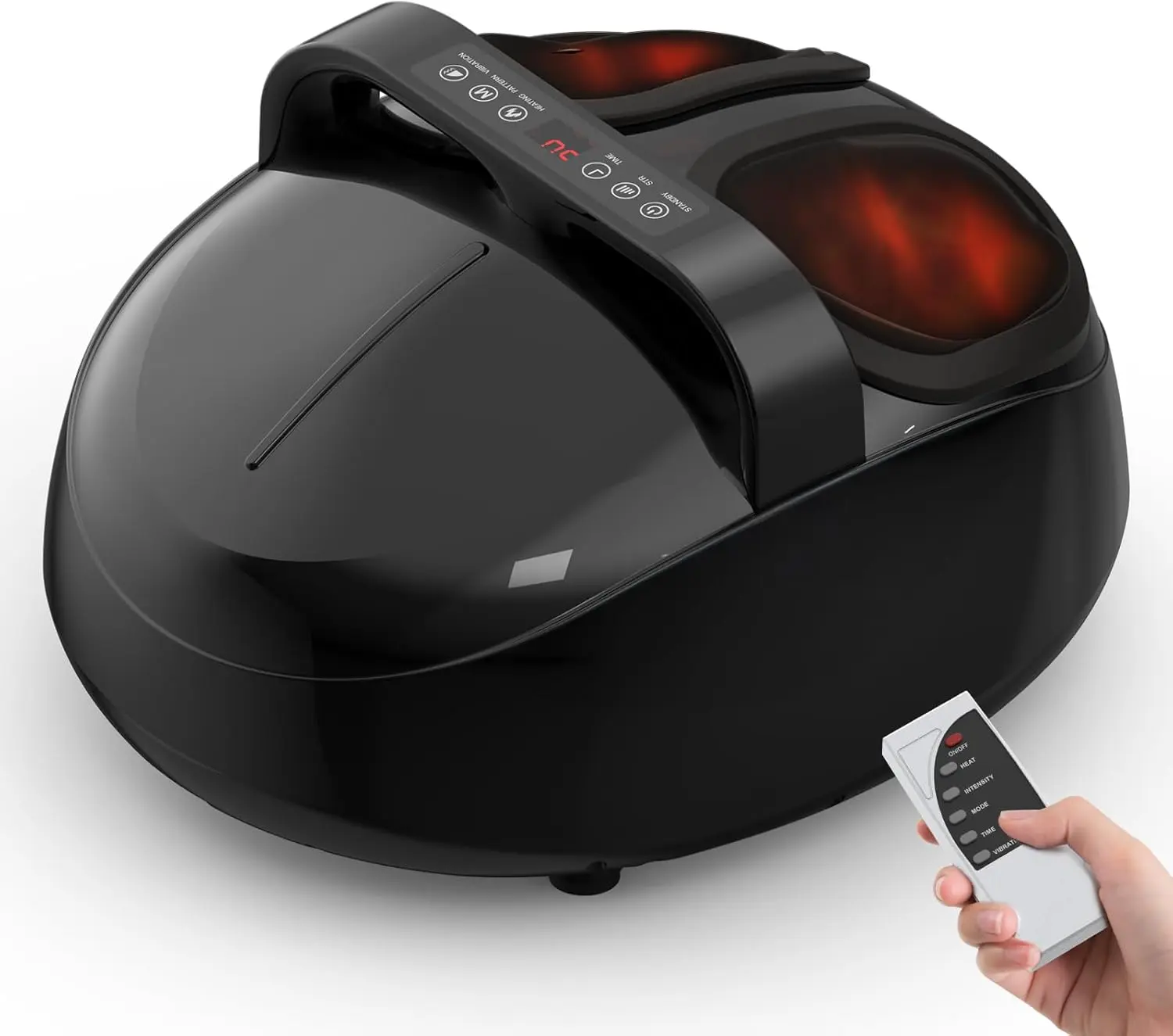 Foot Massager with Heat, 5 Modes & 9-Level Intensity & 3-Speed Vibration, with Remote & Portable Handle, Fits Up to Men's Size 13, Gift for Women Men  Foot Rollers Adjustable Foot Rollers Lightweight , Luxury, Daily Acupressure Mat Acupressure Mat