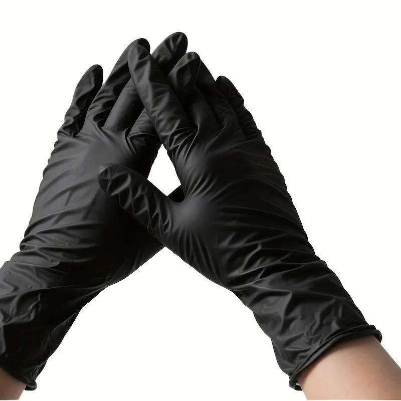 100/500/1000 Black Nitrile Exam Gloves 4 Mil, Powder-Free Disposable Gloves for Medical, First Aid,Cleaning Food Prep, Tattoo,Cooking
