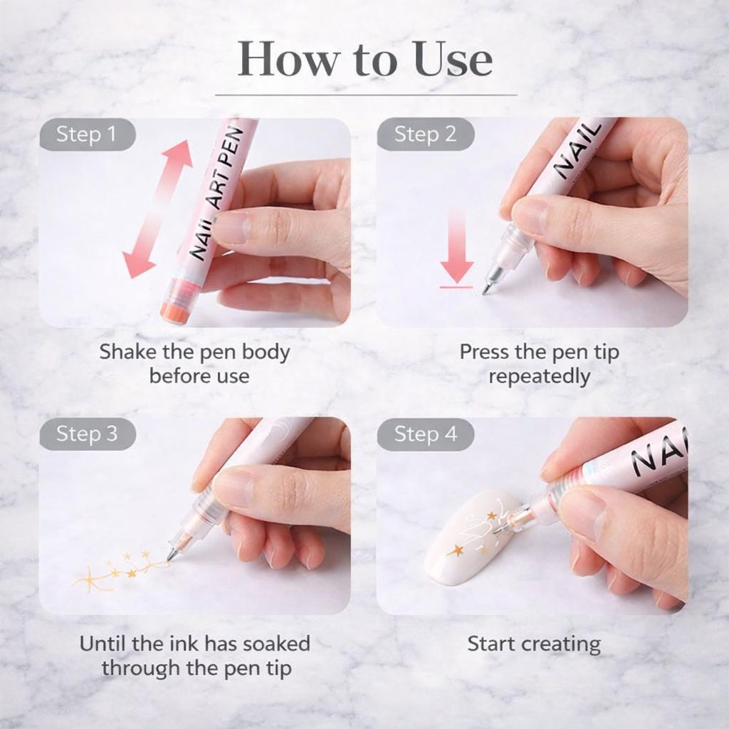 12-Color Nail Art Doodle Pens Set, Quick-Dry Water-Based Acrylic Markers for DIY Manicure, 3D Dot & Stitch Embroidery Nail Painting, Home & Salon 12-Color Nail Art Doodle Pens Set, Quick-Dry Water-Based Acrylic Markers for DIY Manicure, 3D Dot & Stitch Embroidery Nail Painting, Home & Salon