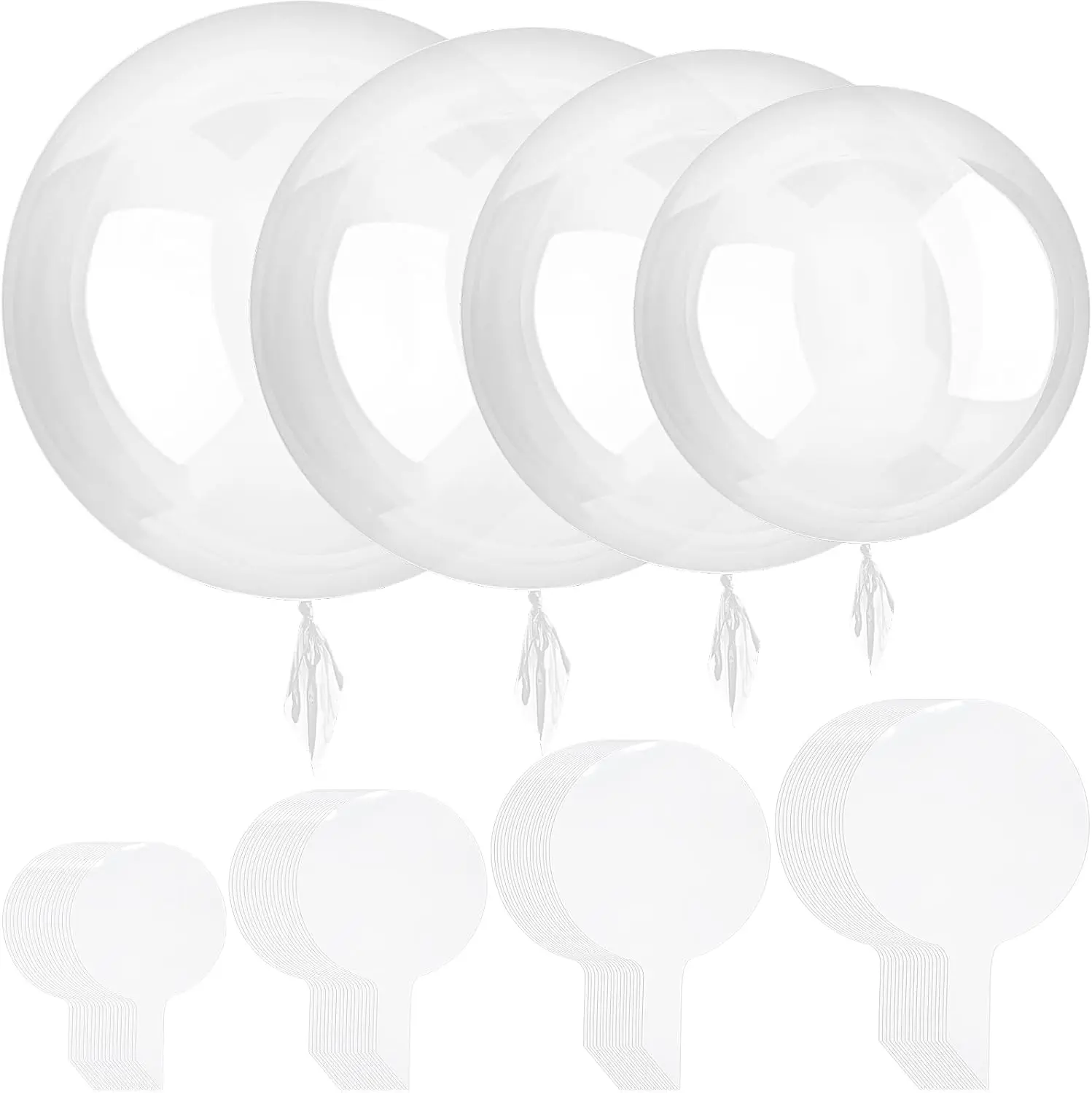 40PCS Transparent Bobo Ball Set Suitable for Birthday Party Decoration Ocean Theme Bubble Decoration Outdoor Play Graduation Ceremony Valentine'S Day Various Festivals Decoration