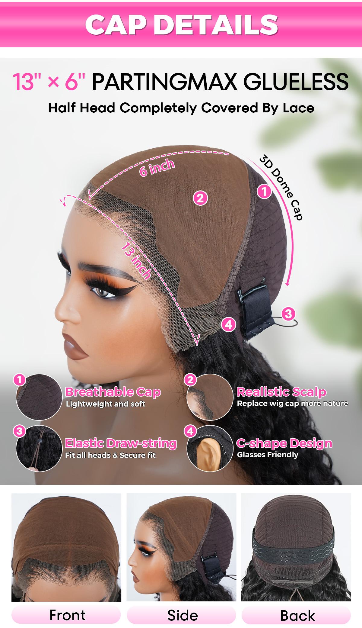 CurlyMe Mocha Mousse Color Layered Cut Face Framing Body Wave Pre-Cut Lace Wear Go Wig